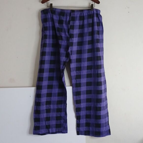 Purple and Black Checkered Night Pants - Picture 3 of 10
